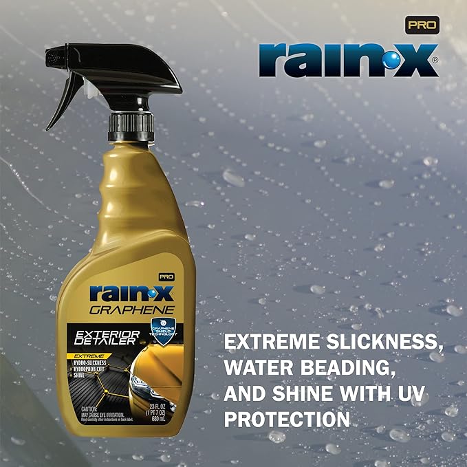 Rain-X PRO 620179 Graphene Exterior Detailer Spray, 16oz - Graphene Shield Technology Gently Removes Light Contaminants and D