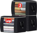 Fab totes 24 Gallons Clothes Storage, Foldable Thick Fabric Blanket Storage Bags, Containers for Organizing Bedroom, Closet, 