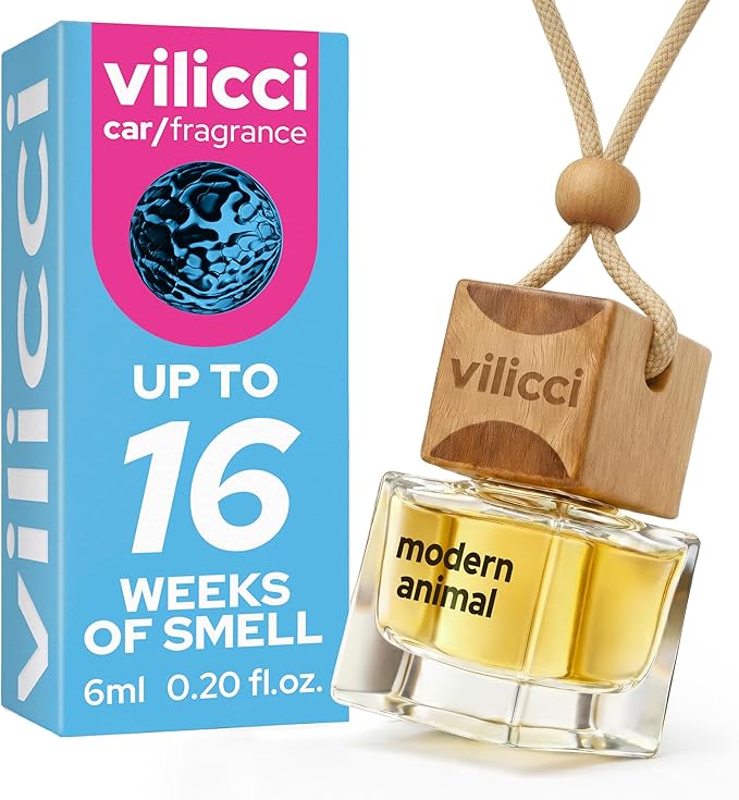 Vilicci Modern Animal Car Air Freshener | Long-Lasting Scent (Up to 120 Days) | Vegan, Cruelty-Free Hanging Car Diffuser