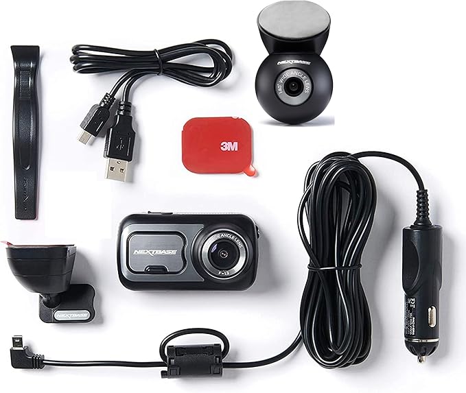 Nextbase 422GW Dash Cam Front and Rear Camera with App- Full 1440p/30fps Quad HD Small in Car- WiFi Bluetooth GPS- Alexa Voic