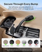 Belkin Wireless Car Charger, MagSafe Phone Holder & Car Dash Mount w/ 1M USB C Cable, Qi2 MagSafe Compatible Fast Charging iPhone Charger for iPhone 17, Galaxy S25, Pixel 10, Road Travelers, Black