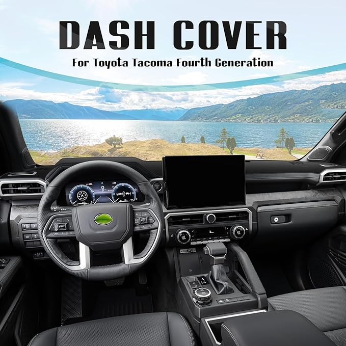 FIILINES Dash Cover for Toyota Tacoma 2024-2026, Dashboard Cover Mat for Tacoma Accessories Mesh Breathable Non-Slip Dash Mat