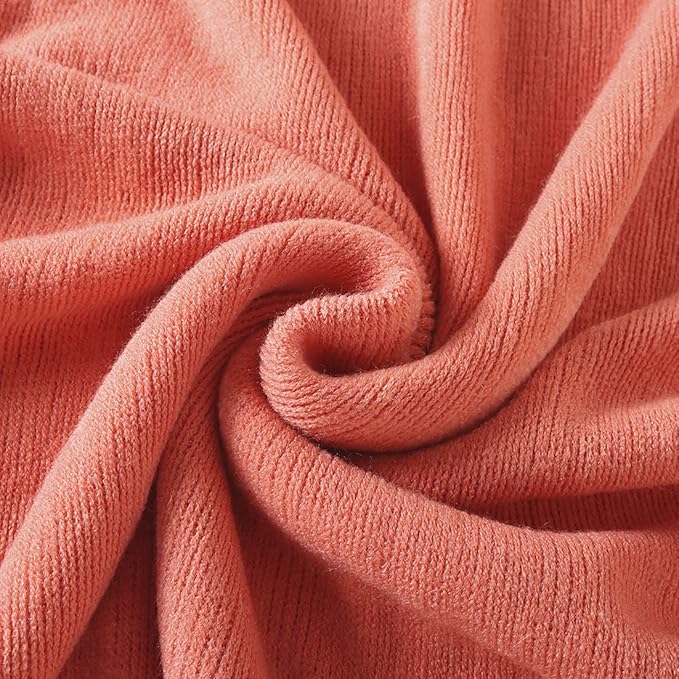 Homiest Decorative Knitted Throw Blanket with Fringe Soft & Cozy Tassel Blanket for Couch Sofa Bed (Orange,50x60)