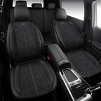 CAR PASS Leather Oxford Car Seat Covers Full Set,Heavy Duty Car Seat Covers Waterproof,Universal Fit for Trucks SUV Sedan Mos