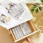 Junkin 12 Pcs Jewelry Tray Velvet Stackable Jewelry Organizer Trays Divided Earring Accessories Storage Containers Box (Rose 