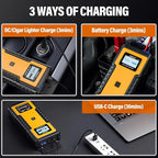 Car Jump Starter 1000A, Super Capacitor Jump Starter Non-Battery for 12V Gas Diesel Engines, 12V Portable Jump Starter for