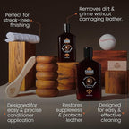 Glove Maintenance Kit, 5-Piece – Clean, Soften, & Break in Gloves Faster – Baseball Glove Cleaner, Conditioner, Brushes & Mic