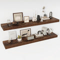 55 Inch Floating Shelves, 12" Deep Floating Shelf Wall Mounted, 55" Wall Shelves, Rustic Deep Bookshelf, Extra Deeper & Thick