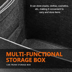 Felt Car Trunk Organizer, Foldable Vehicle Storage Box, Large Capacity Multi-Purpose Automotive Interior Accessories for Cars, S