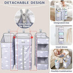Orzbow XL Hanging Diaper Caddy Organizer for Baby Essentials, Removable 3 in 1 Diaper Stacker, Changing Table Organizer for C