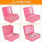 Document Organizer with 5200℉ Heat Insulated, 16.1"x11.4"x4.3" Waterproof and Fireproof Document Box with Lock, Home Strong F