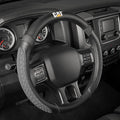 CAT® DuraGrip Car Steering Wheel Cover, Gray Tire Tread Traction Design, Auto Steering Wheel Cover for Cars Trucks Vans SUVs, Improve Grip and Control, Durable Comfortable - Large 15"-16" Inches