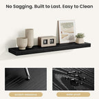 Fun Memories Floating Shelves for Wall, Rustic Wood Wall Mounted Shelves for Bathroom, Bedroom, Living Room & Kitchen, Storag