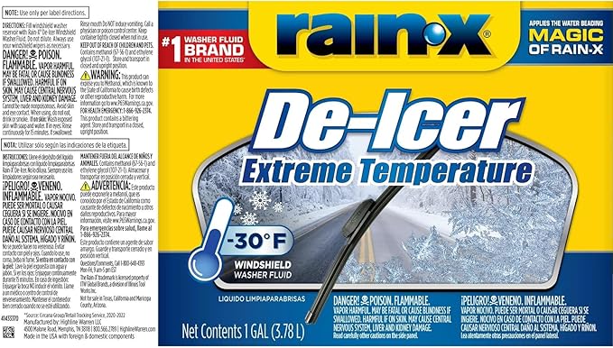 Rain-X -30°F Extreme Temperature De-Icer Windshield Washer Fluid - 1 Gallon