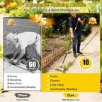 Garden Flat Shovel,74” Ice Scraper,Snow Shovel for Driveway, Stainless Steel Multifunctional Cleaning Shovels Chopper Floor Scraper for Outdoor Walkway Car Snow Ice Weeds Moss Removal