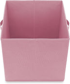 Casafield Set of 6 Collapsible Fabric Cube Storage Bins, Light Pink - 13" Foldable Cloth Baskets for Shelves, Cubby Organizer