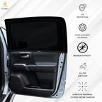 EcoNour Car Rear Window Sun Shades Compatible for Toyota Tacoma | 2Pack Breathable Sunshade with 100% UV & Mosquito Protection | Mesh Rear Window Covers for Privacy & Blackout-Car Window Accessories