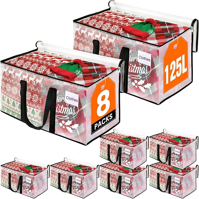 RoomHacks Clear Heavy Duty Extra Large Moving Bags, Reinforced Handle and Double Zipper Storage Bags, Packing Bags Alternativ