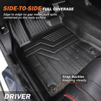 KUST Floor Mats Set for Kia Sorento 2021-2025 2026 (6 Seater, Not for Hybrid), All Weather Rear Trunk Cargo Liner with 2nd Row Back Seat Protector Full Set Car Mats Accessories TPE Rubber Raised Edge