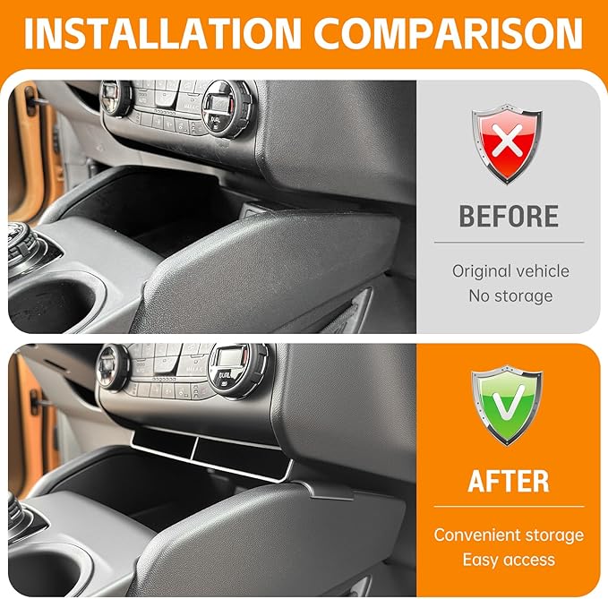 Center Console Organizer Compatible with 2021-2024 Ford Bronco Sport/2020-2024 Ford Escape Gear Shifter Insert Box Storage Tray for Bronco Sport/Ford Escape Accessories(Insert Storage Tray)