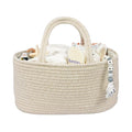 Baby Diaper Caddy Organizer for Girl Boy Cotton Rope Nursery Storage Bin Basket Portable Holder Tote Bag for Changing Table C
