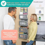 Wondersome Over the Door Organizer - Clear Mesh Window Hanging Storage Rack - Closet/Wall Organization for Bedroom, Bathroom,