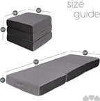 Milliard Trifold Mattress, Single Size, 6 inch, Portable Foldable Mattress with Memory Foam & Washable Cover, Tri-Folding Flo
