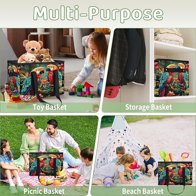 Reusable Grocery Bags Heavy Duty Shopping Bags Foldable Large Tote Bags with Long Handles & Hard Bottom