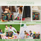 Reusable Grocery Bags Heavy Duty Shopping Bags Foldable Large Tote Bags with Long Handles & Hard Bottom