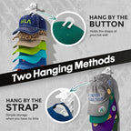 Hat Hook for Wall, 2 Pack Hat Organizer Hold up to 20 Hats,Hat Holder with Strong Adhesive and 8 Pack Screws, Cap Holder Hat 