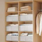DIMJ Trapezoid Storage Bins for clothes - 4 Packs Closet Organizers and Storage Baskets, Foldable Closet Baskets with Handles