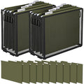 2 Pack Hanging File Holder, 10 Hanging Folders, Metal Mesh, Letter Size Folder Storage, Desktop Storage Cabinets, Office Scho