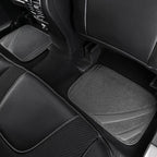 CAR PASS Car Floor Mats, Edge Leather Waterproof Car Mats with Double Stitch Line and Anti-Slip Backing Design, Fit 95% Autom
