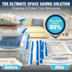 Vacuum Storage Bags Jumbo and XXL, Extra Large Vacuum Seal Bags for Bedding Blankets Comforters Clothing (4J+4XXL)