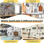 283PCS Metal Pegboard Hooks Organizer Kit for Organizing Various Tools - Heavy Duty 1/4" & 1/8" Pegboard Accessories with Peg