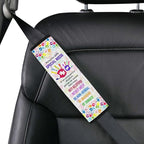 Personalized Name Non Respond Autism Colorful Hand Seat Belt Cover Autism Awareness Medical Alert Autism Seatbelt Cover for Kids Non-Verbal Autistic Special Needs Autism Car Accessories AT33