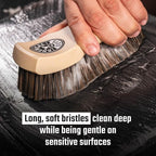 Chemical Guys Long Bristle Horse Hair Leather Cleaning Brush - Leather Brush to Gently Clean Car Interiors,Furniture,Sneakers