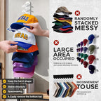 Hat Hook for Wall, 2 Pack Hat Organizer Hold up to 20 Hats,Hat Holder with Strong Adhesive and 8 Pack Screws, Cap Holder Hat 
