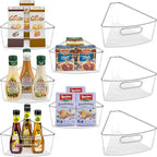 Lazy Susan Cabinet Organizer Bins for 26"/ 28"/ 32" Diameter Corner Organizer, Plastic Cabinet Storage Bin, 1/8 Wedge - Food 