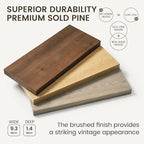 Marsmiles 20 Inch Floating Shelves | 9.3 Inch Deep Natural Wood Wall Shelves Set of 2 | Rustic Reclaimed Wood Shelves for Roo