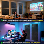 Coavas Total Blackout Window Privacy Film 100% Light Blocking & UV Protection, Static Cling Frosted Privacy Cover No Glue Heat Control Room Darkening Shade for Bedroom, Nursery,17.5 x 78.7 inches