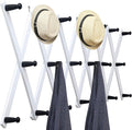 WEBI Accordion Wall Hanger,Expandable Wooden Coat Rack Wall Mounted,Accordion Hat Rack for Wall,Accordion Hook Rack for Hats,
