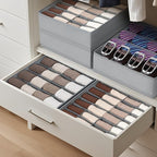 Joyoldelf Sock Drawer Organizer Divider 4 Packs Underwear Organizer, 2 x 24 Cell + 2 x 16 Cell Closet Organizers and Storage 