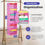 Handy Laundry Hanging Clothes Organizer for Kids - 6-Shelf Closet Daily Clothing Organization Labeled Shelves with Days of Th