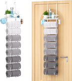 SWTYMIKI Over The Door Towel Rack - 9 Tier Towel Racks for Bathroom Wall Mounted, Towel Holder with Shelf, Hanging Rolled Tow