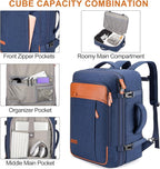 Lumesner Carry on Travel Backpacks, Extra Large 40L Flight Approved Bag for Men & Women,Expandable Suitcase Backpack With 4 P