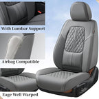 Coverado Seat Covers, Car Front Seat Covers with Backrest, Nappa Leather Car Seat Protectors,Waterproof &Breathable,Anti-Slip
