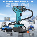 Tire Inflator Portable Air Compressor Compatible With Makita 18V Battery, LIVOWALNY 150PSI Air Pump, Cordless Tire Pump Digital Pressure Gauge, Tire Inflator for Car, Bike, Motorcycle (No Battery)