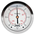 Winters 2-1/2" Dial Size, Liquid Filled Industrial Pressure Gauge, Brass Internals, 304 Stainless Steel Case, Dual Scale 30" Hg-0-15 psi/kPa, 1.5% Acc, 1/4" NPT Back Mount, Pressure and Vacuum Gauge