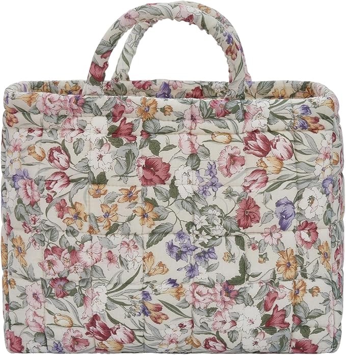 Boho Fabric Storage Basket, Large Capacity Laundry Basket, 12.2'' x 10.23'' x 10.23'' Collapsible Laundry Hamper with Easy Ca